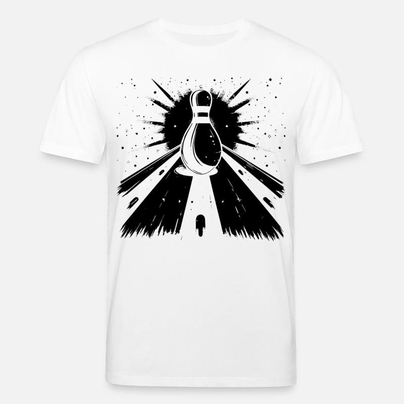 Graphique de quille de bowling - T-shirt bio CREATOR Stanley/Stella Unisexe - blanc