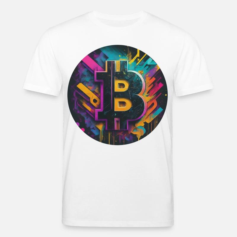 Bitcoin-Explosion der Farben - Stanley/Stella Unisex Bio-T-Shirt CREATOR  - Weiß