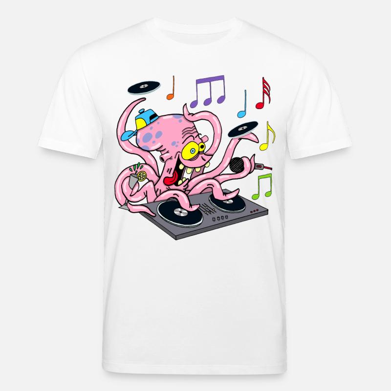 Deejay Oktopus - Stanley/Stella Unisex Bio-T-Shirt CREATOR  - Weiß