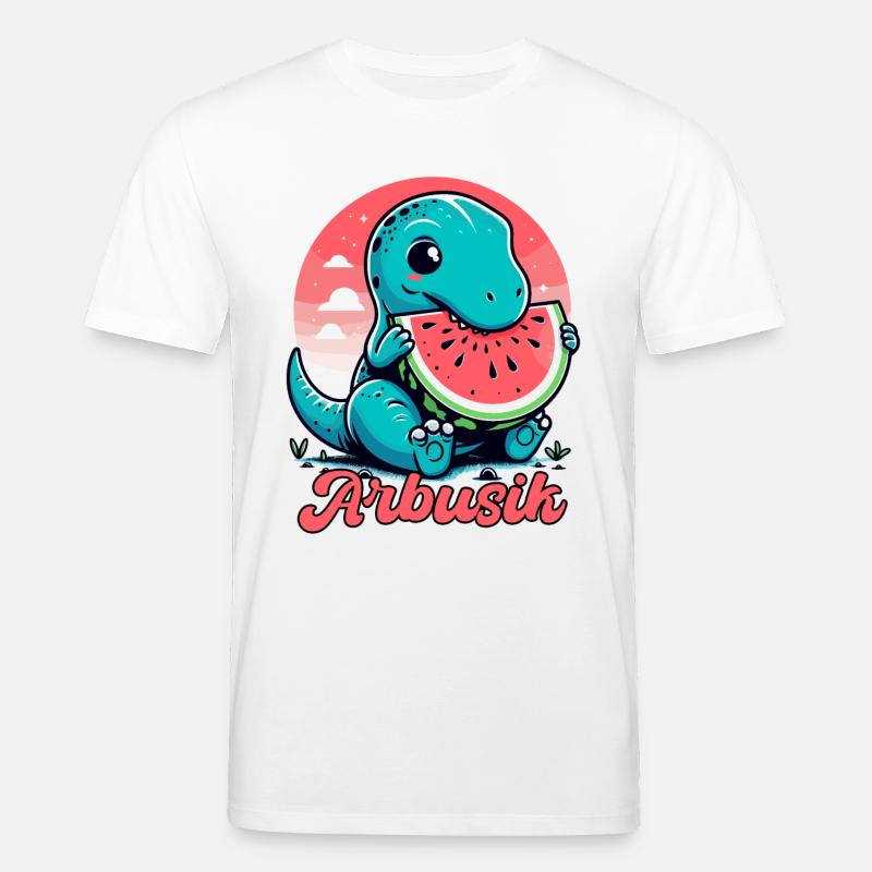Mignon T-Rex Pastèque Arbusik Cadeau - T-shirt bio CREATOR Stanley/Stella Unisexe - blanc