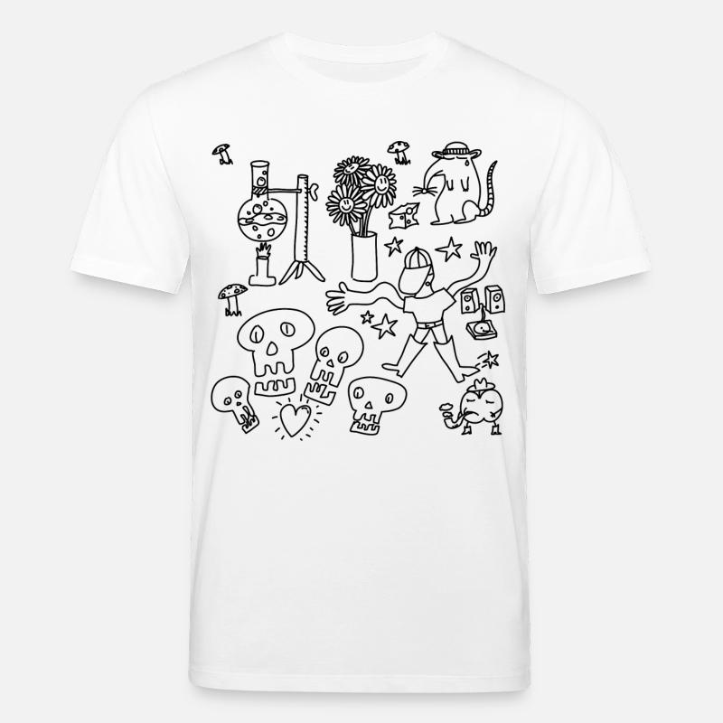 Kritzeln oder nach Hause gehen - Stanley/Stella Unisex Bio-T-Shirt CREATOR  - Weiß