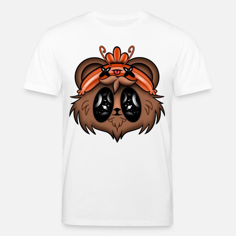 Der Bär mit der Garnelenkappe - Stanley/Stella Unisex Bio-T-Shirt CREATOR  - Weiß