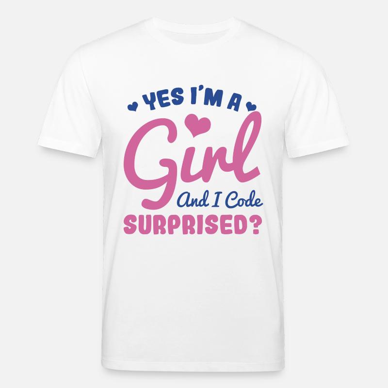 Mädchen und Programmiererin - Stanley/Stella Unisex Bio-T-Shirt CREATOR  - Weiß