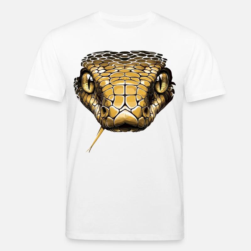 Schlange Python Kobra Mamba Klapperschlange Snake - Stanley/Stella Unisex Bio-T-Shirt CREATOR  - Weiß