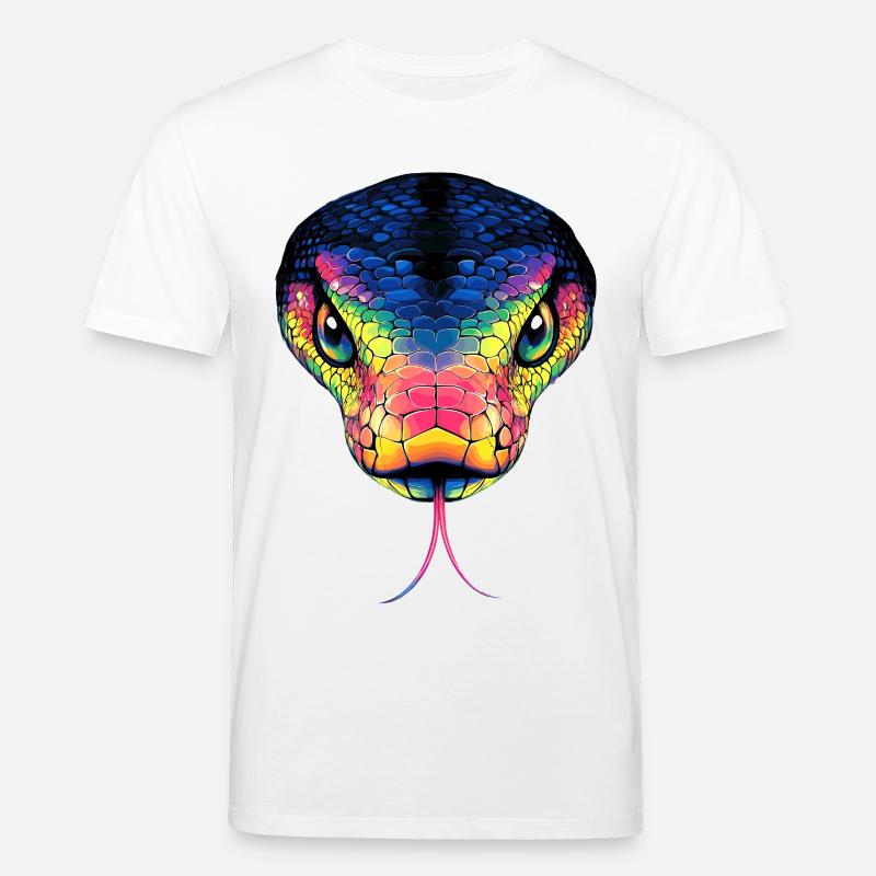 Schlange Python Kobra Mamba Klapperschlange Snake - Stanley/Stella Unisex Bio-T-Shirt CREATOR  - Weiß