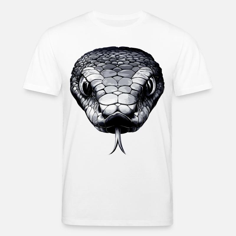 Schlange Python Kobra Mamba Klapperschlange Snake - Stanley/Stella Unisex Bio-T-Shirt CREATOR  - Weiß