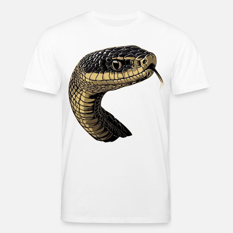 Schlange Python Kobra Mamba Klapperschlange Snake - Stanley/Stella Unisex Bio-T-Shirt CREATOR  - Weiß
