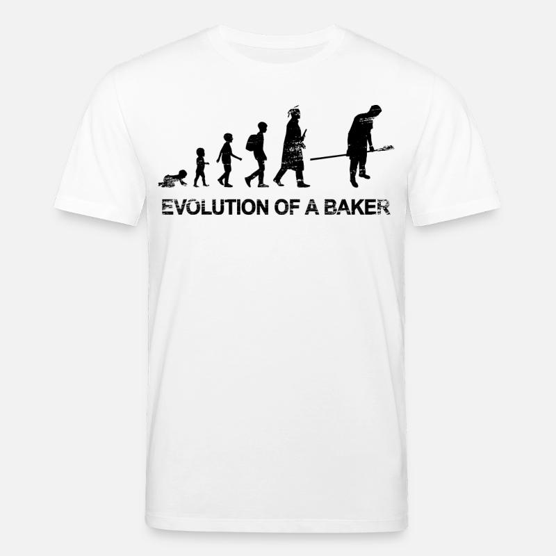 Entwicklung vom Kind zum Bäcker - Stanley/Stella Unisex Bio-T-Shirt CREATOR  - Weiß