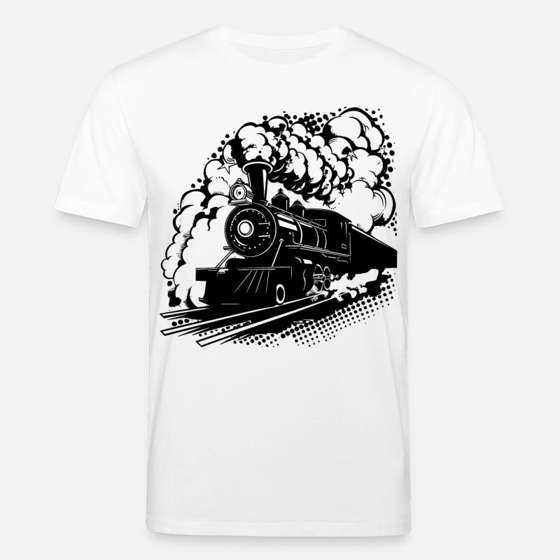 Eisenbahn Grafik - Stanley/Stella Unisex Bio-T-Shirt CREATOR  - Weiß