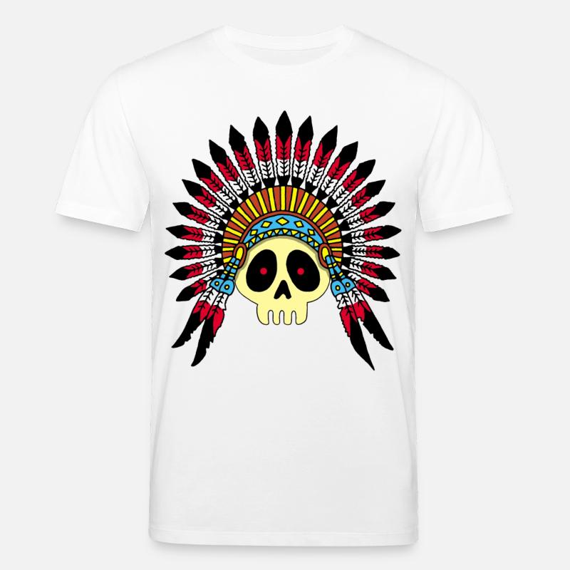 Indianerhäuptling Schädel - Stanley/Stella Unisex Bio-T-Shirt CREATOR  - Weiß