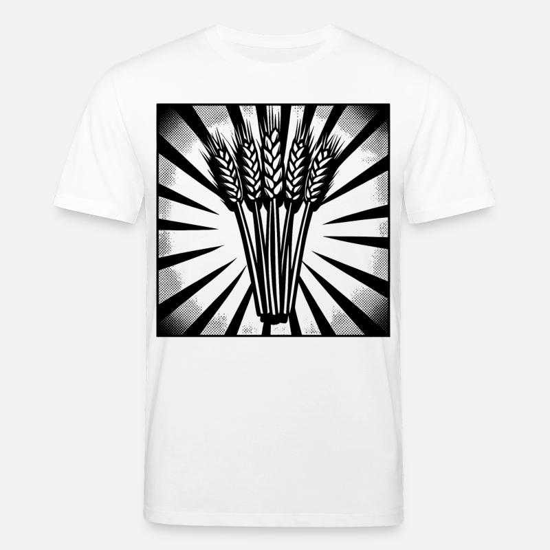 5 Weizenähren Highlight Dunkel - Stanley/Stella Unisex Bio-T-Shirt CREATOR  - Weiß