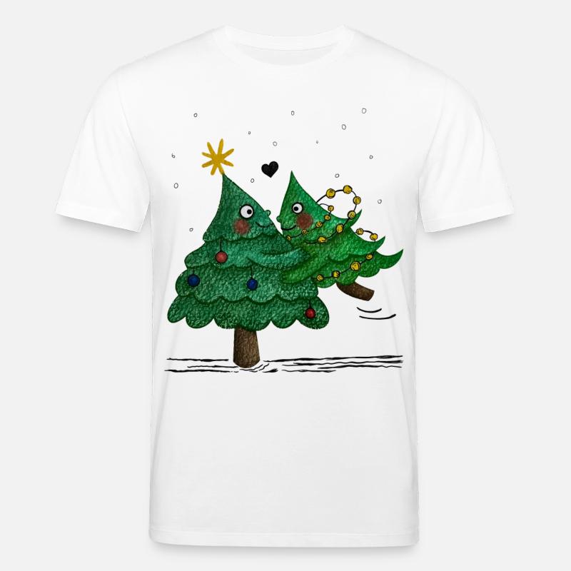 De jolis sapins de Noël - T-shirt bio CREATOR Stanley/Stella Unisexe - blanc