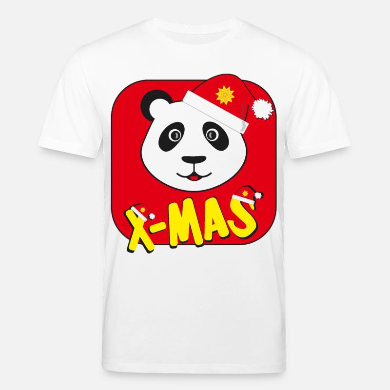 Weihnachten mit coolen Panda. - Stanley/Stella Unisex Bio-T-Shirt CREATOR  - Weiß