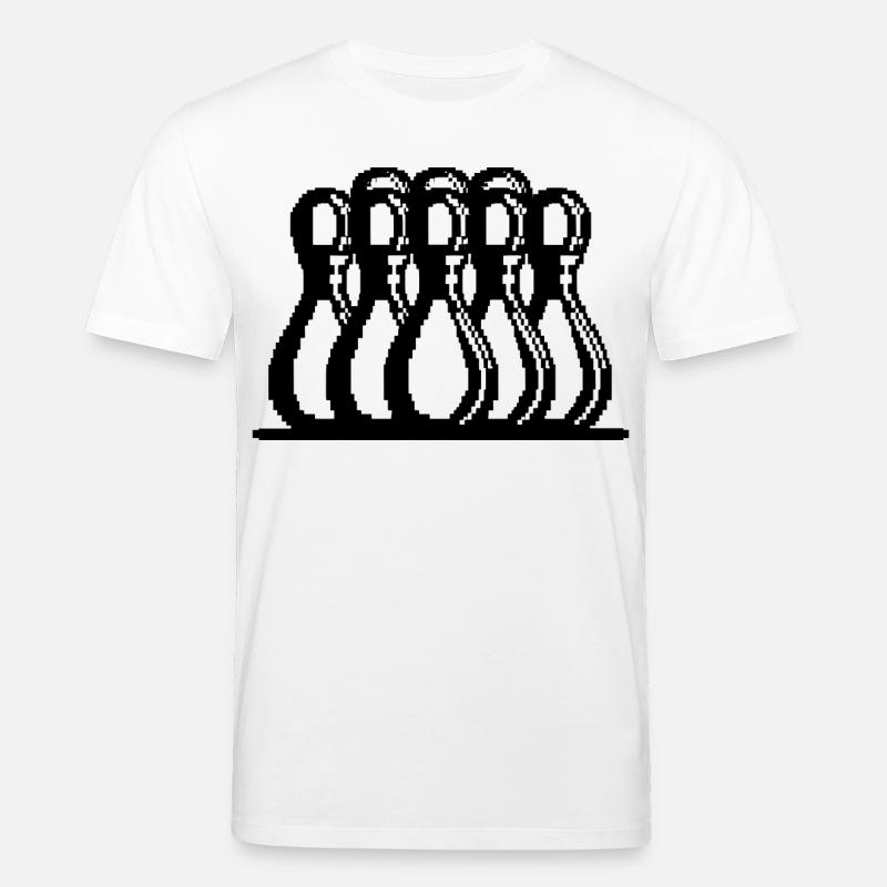 Bowling Pixel Kunst - Stanley/Stella Unisex Bio-T-Shirt CREATOR  - Weiß