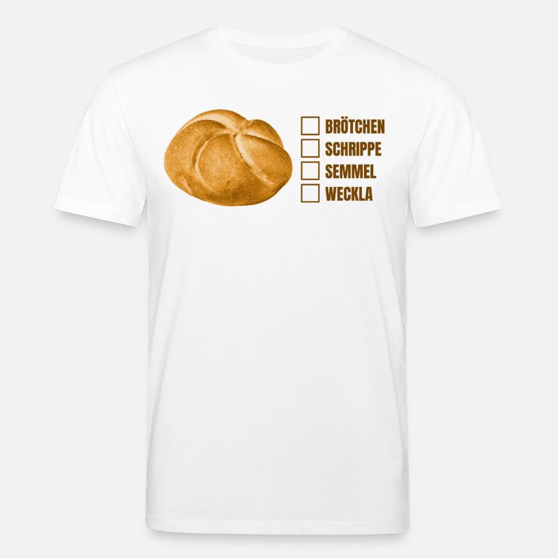 Brötchen oder Semmel? – Lustiges Dialekt-Design - Stanley/Stella Unisex Bio-T-Shirt CREATOR  - Weiß