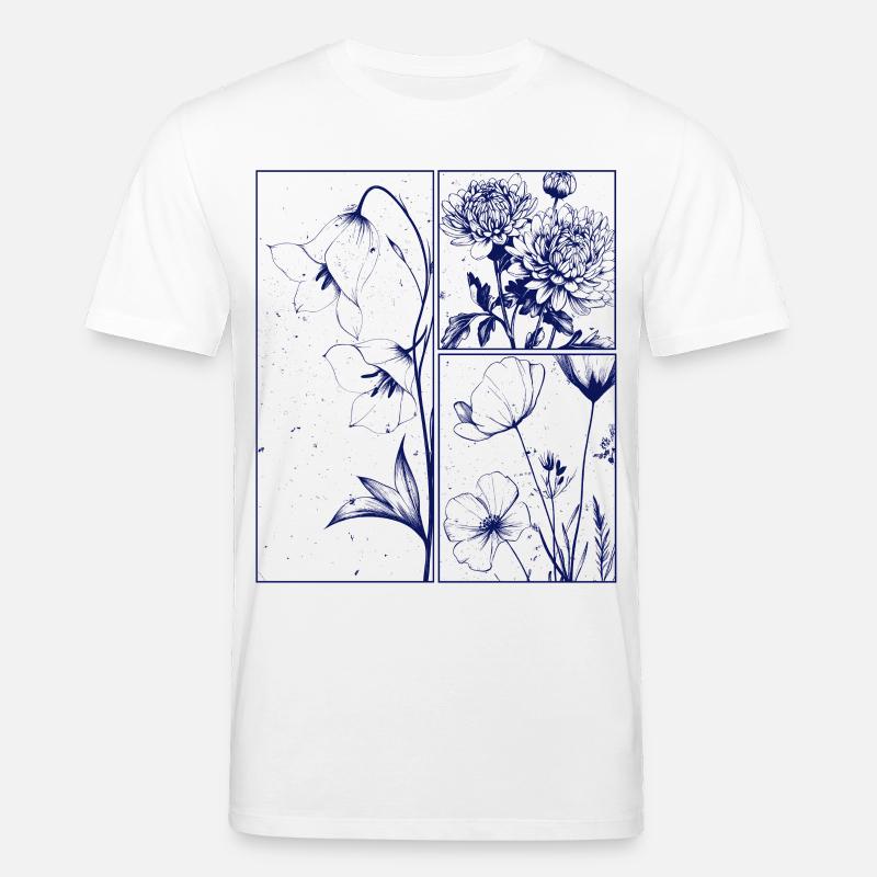 Blumen Chrysantheme Campanula Botanik Geschenk - Stanley/Stella Unisex Bio-T-Shirt CREATOR  - Weiß