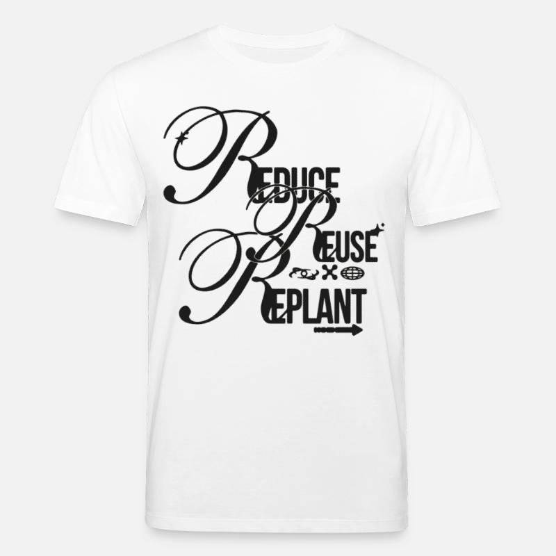 Sustainability Script – Reduce Reuse Replant - Stanley/Stella Unisex Bio-T-Shirt CREATOR  - Weiß