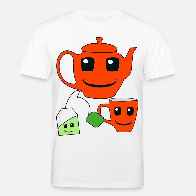 Teekanne Tee Tasse Teebeutel - Stanley/Stella Unisex Bio-T-Shirt CREATOR - Weiß