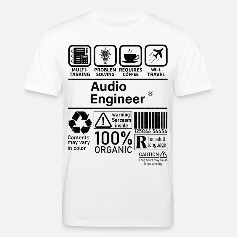 Audio Engineer multi tasking problem solving - Stanley/Stella Unisex Bio-T-Shirt CREATOR  - Weiß