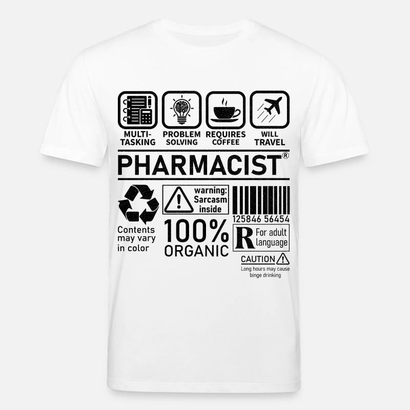 Pharmacist multi tasking problem solving - Stanley/Stella CREATOR Unisex Organic T-Shirt - white