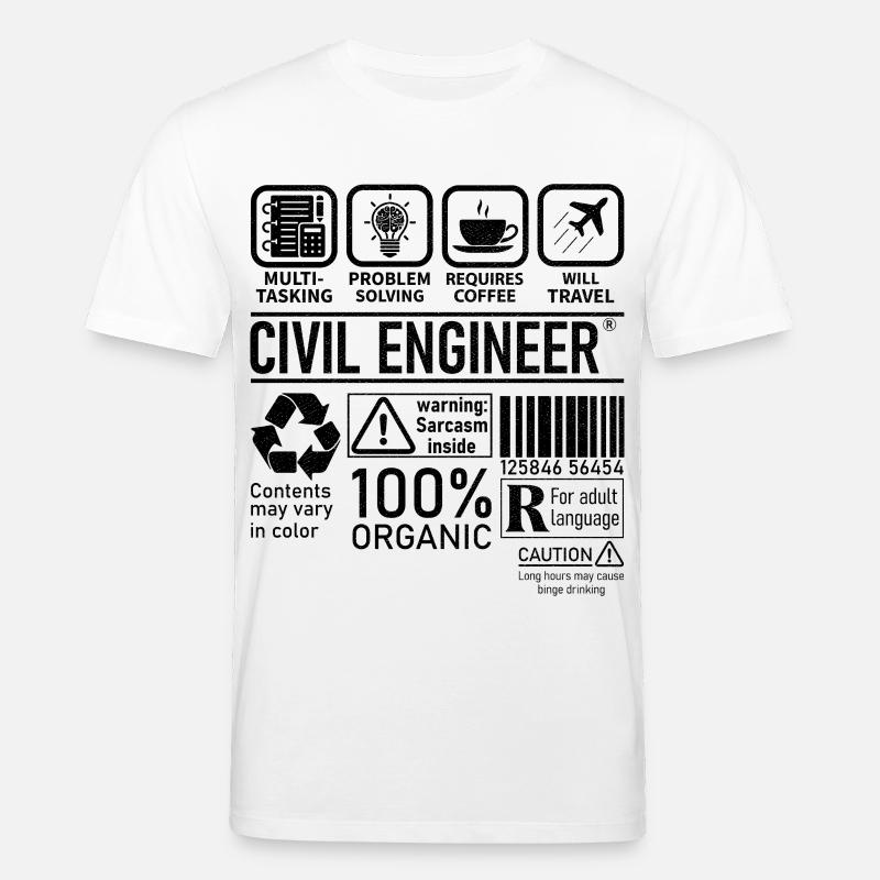 Civil Engineer multi tasking problem solving - Stanley/Stella Unisex Bio-T-Shirt CREATOR  - Weiß
