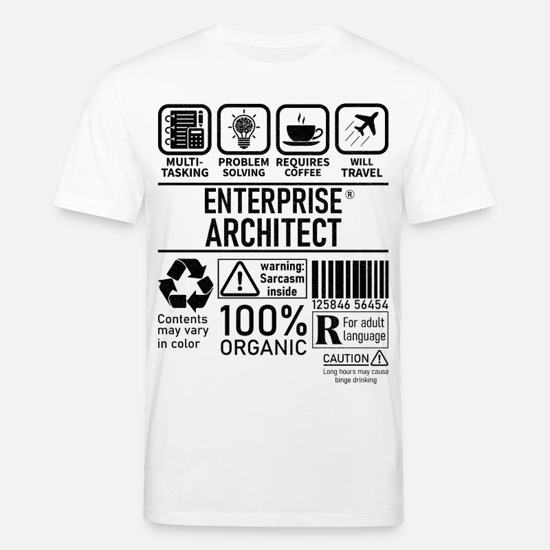 Enterprise Architect multi tasking problem solving - Stanley/Stella CREATOR Unisex Organic T-Shirt - white