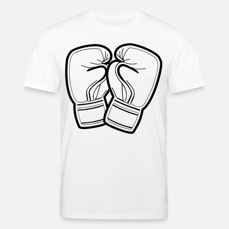 Boxhandschuhe Line Art - Stanley/Stella Unisex Bio-T-Shirt CREATOR  - Weiß