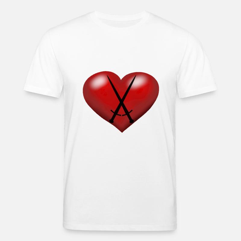 Coeur Coeurs Épées Épée Épéiste - T-shirt bio CREATOR Stanley/Stella Unisexe - blanc