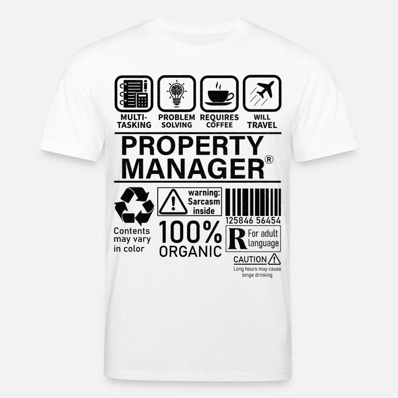Property Manager Multi Tasking Problem Solving - Stanley/Stella CREATOR Unisex Organic T-Shirt - white