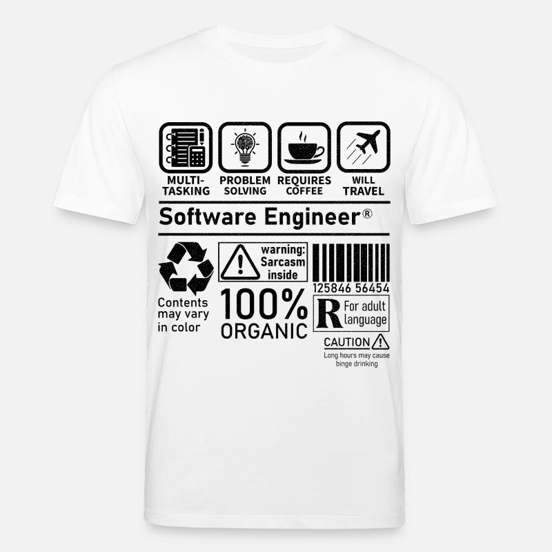 software engineer multi tasking problem solving - Stanley/Stella CREATOR Unisex Organic T-Shirt - white