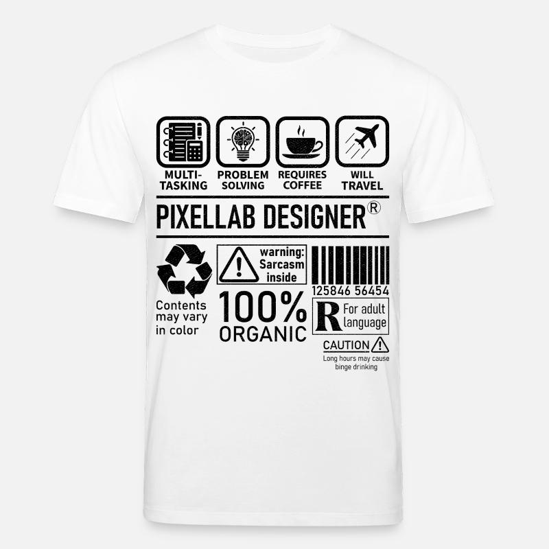 Pixellab Designer multi tasking problem solving - Stanley/Stella CREATOR Unisex Organic T-Shirt - white