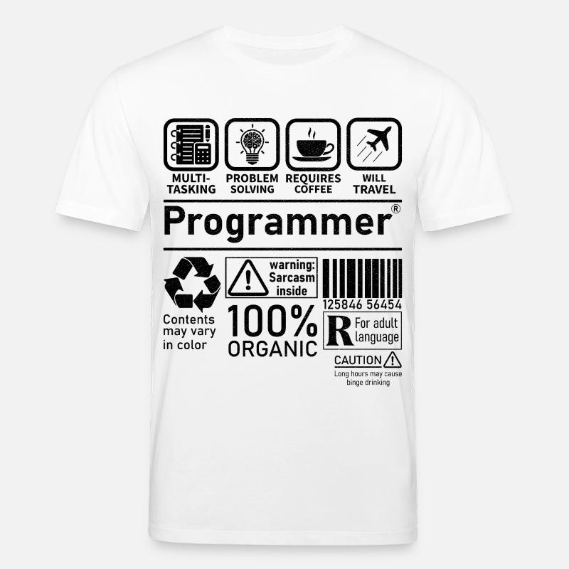 Programmer multi tasking problem solving requires - Stanley/Stella Unisex Bio-T-Shirt CREATOR  - Weiß