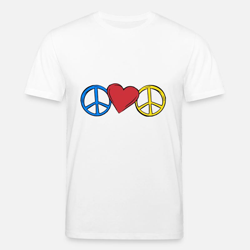 Peace Herz Frieden - Stanley/Stella Unisex Bio-T-Shirt CREATOR  - Weiß