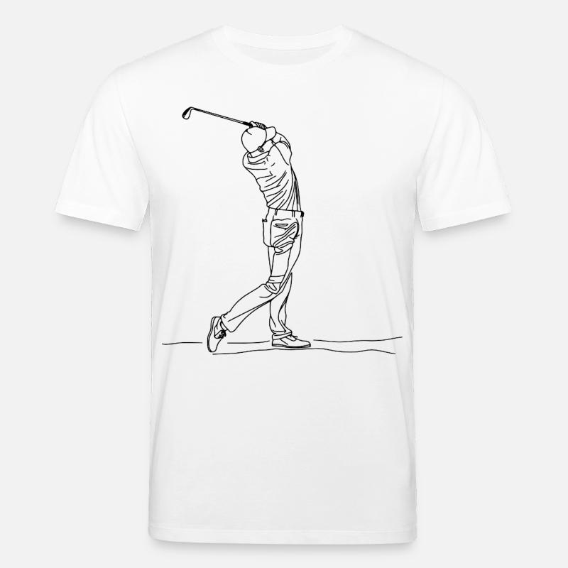 Golf Boy One Line Drawing - Stanley/Stella Unisex Bio-T-Shirt CREATOR - Weiß