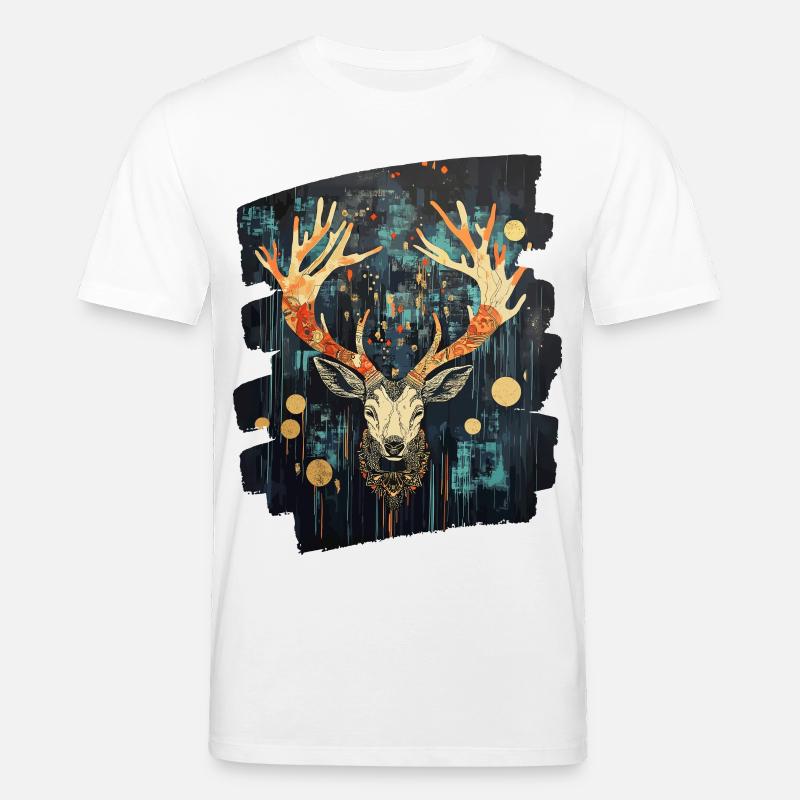 Hirsch mit Geweih - Stanley/Stella Unisex Bio-T-Shirt CREATOR  - Weiß