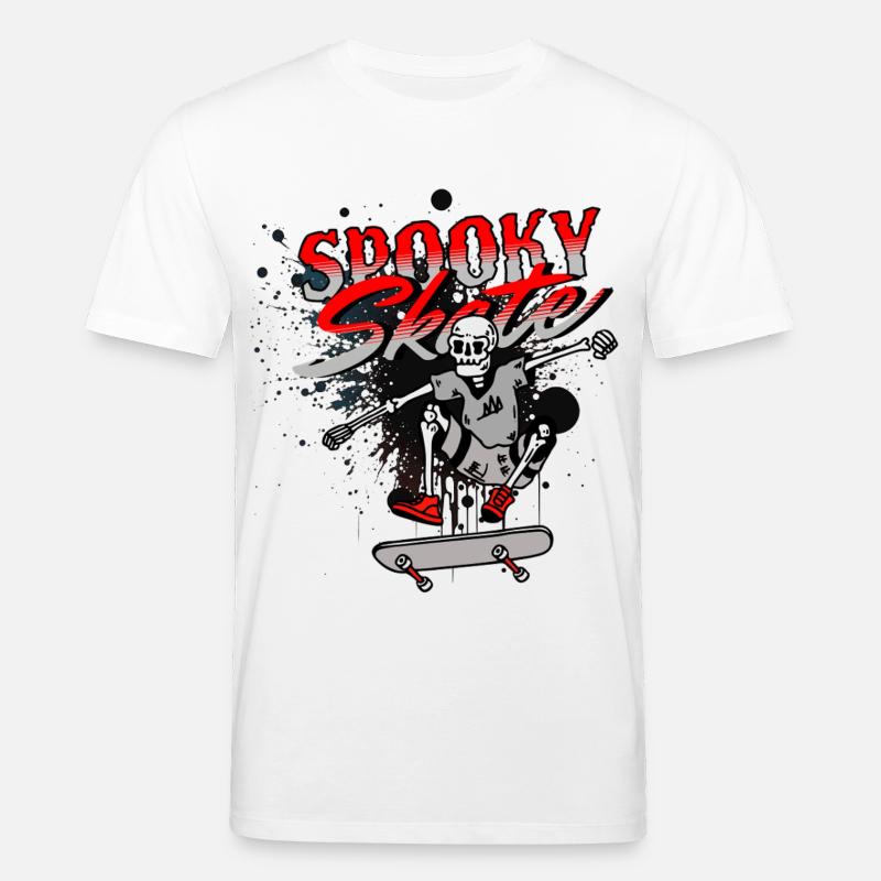 Skull Skateboard Graffiti Design - Stanley/Stella Unisex Bio-T-Shirt CREATOR  - Weiß
