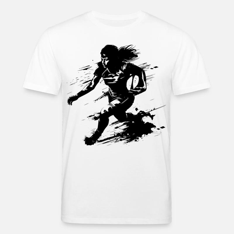 Rugby Player - Stanley/Stella CREATOR Unisex Organic T-Shirt - white