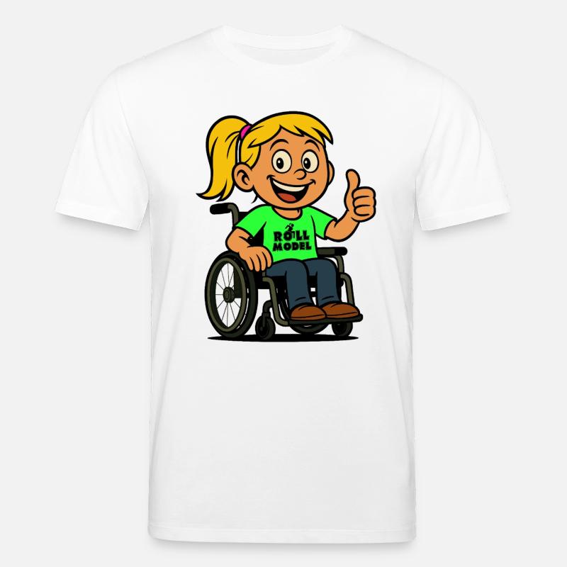 Lolla Vorbild der Rollstuhlfahrer. Rollstuhl # - Stanley/Stella Unisex Bio-T-Shirt CREATOR  - Weiß