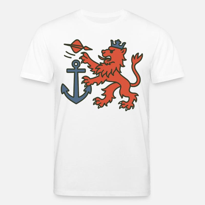 Düsseldorfer Löwe mit Dartpfeil - Stanley/Stella Unisex Bio-T-Shirt CREATOR  - Weiß