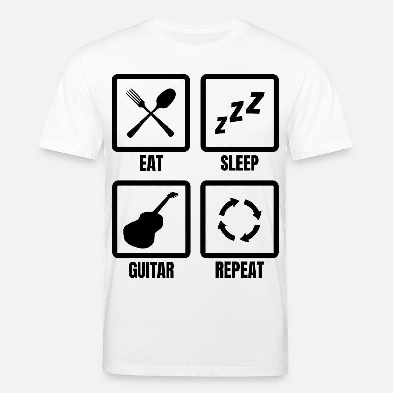 Routine du guitariste - T-shirt bio CREATOR Stanley/Stella Unisexe - blanc
