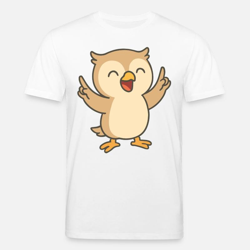 Gute-Laune-Eule - Stanley/Stella Unisex Bio-T-Shirt CREATOR  - Weiß