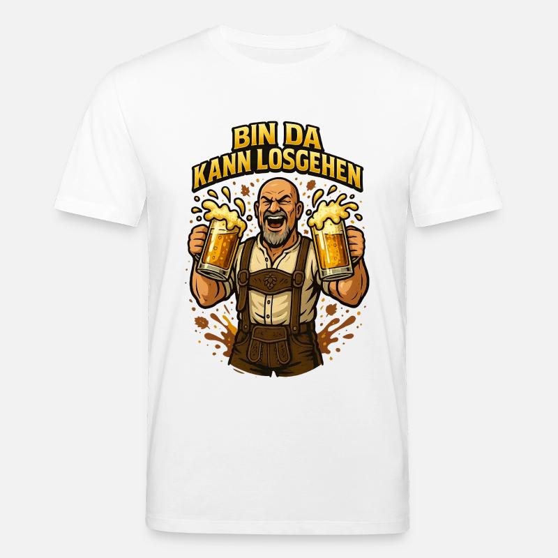 Bier Bierkrug Bierflasche Bierzelt Biergarten - Stanley/Stella Unisex Bio-T-Shirt CREATOR  - Weiß