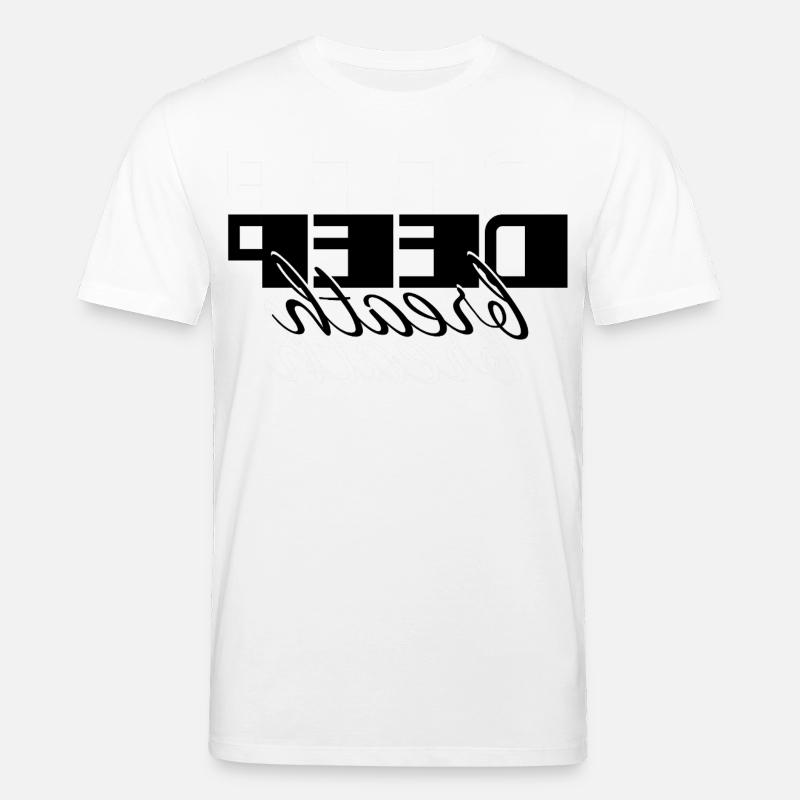 Deep Breath Elegantes Selbstfürsorge-Skriptdesign - Stanley/Stella Unisex Bio-T-Shirt CREATOR  - Weiß