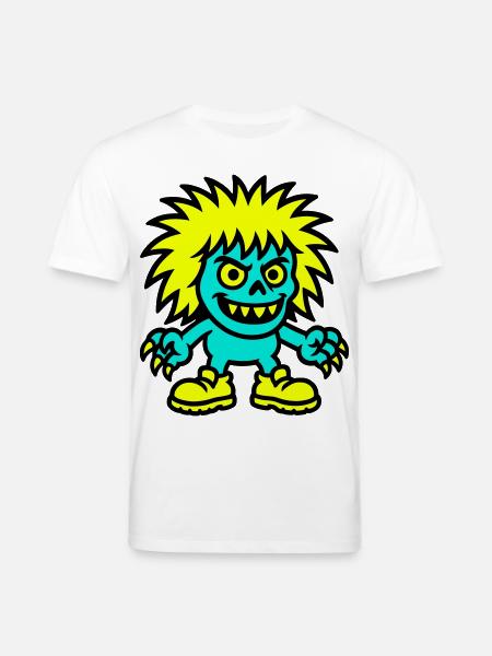 Monster with yellow hair - Stanley/Stella CREATOR Unisex Organic T-Shirt - white
