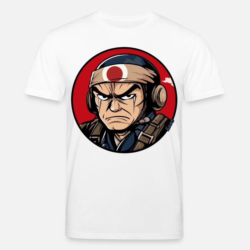 Krieger Samurai Cartoon Design - Stanley/Stella Unisex Bio-T-Shirt CREATOR  - Weiß