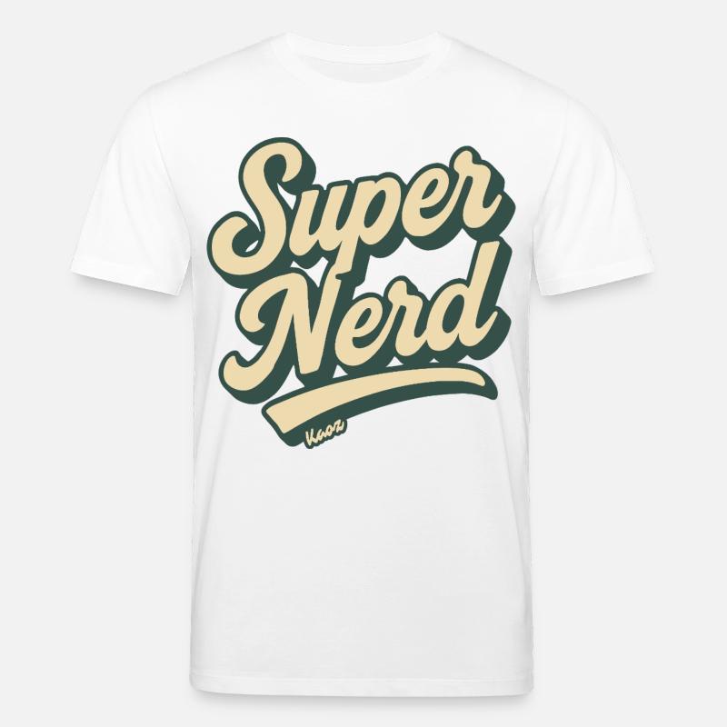 Super Nerd Retro Script - Stanley/Stella Unisex Bio-T-Shirt CREATOR  - Weiß