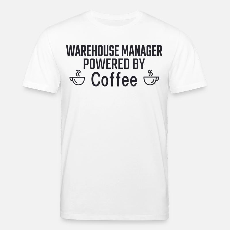 Gestionnaire d’entrepôt propulsé par le café - T-shirt bio CREATOR Stanley/Stella Unisexe - blanc