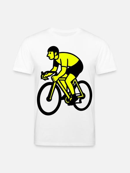 Neonrad Silhouette Radfahrer - Stanley/Stella Unisex Bio-T-Shirt CREATOR - Weiß