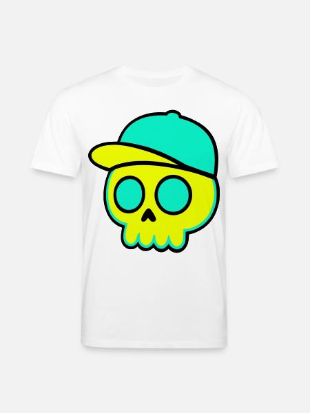 Neon Schädel Cap Streetwear - Stanley/Stella Unisex Bio-T-Shirt CREATOR  - Weiß
