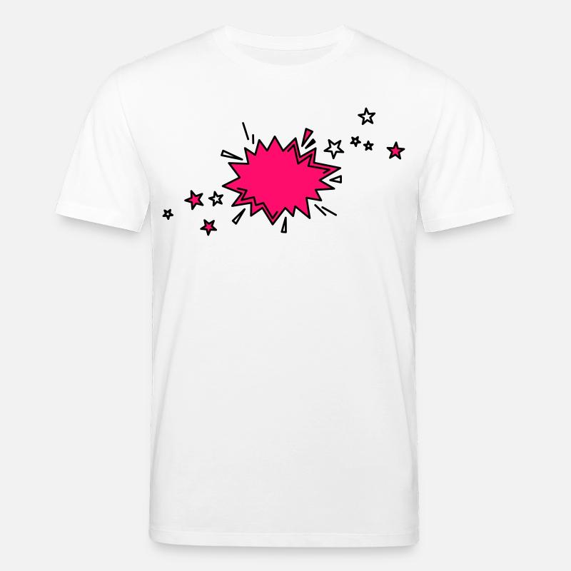 Comic Element in schwarz und pink - Stanley/Stella Unisex Bio-T-Shirt CREATOR  - Weiß